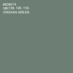 #6D8074 - Viridian Green Color Image